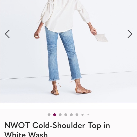 Madewell cold shoulder top. - Picture 2 of 3